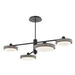 Iris Mobile Chandelier - Matte Black / Ash Wood