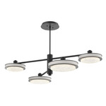 Iris Mobile Chandelier - Matte Black / Salt White