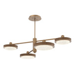 Iris Mobile Chandelier - Novel Brass / Nutmeg Leather