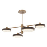 Iris Mobile Chandelier - Novel Brass / Cocoa Leather