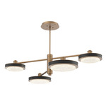 Iris Mobile Chandelier - Novel Brass / Matte Black