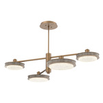 Iris Mobile Chandelier - Novel Brass / Ash Wood