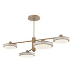 Iris Mobile Chandelier - Novel Brass / Salt White