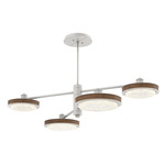 Iris Mobile Chandelier - Salt White / Nutmeg Leather