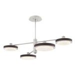 Iris Mobile Chandelier - Salt White / Cocoa Leather