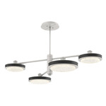 Iris Mobile Chandelier - Salt White / Matte Black