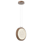 Iris Pendant - Burnished Bronze / Nutmeg Leather