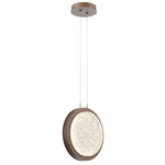 Iris Pendant - Burnished Bronze / Cocoa Leather
