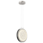 Iris Pendant - Beige Silver / Matte Black