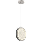 Iris Pendant - Beige Silver / Dark Oak Wood