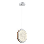 Iris Pendant - Classic Silver / Nutmeg Leather