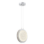 Iris Pendant - Classic Silver / Ash Wood