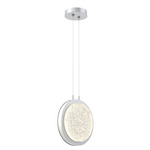 Iris Pendant - Classic Silver / Salt White