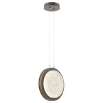 Iris Pendant - Flat Bronze / Nutmeg Leather