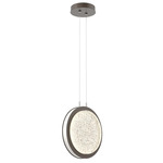 Iris Pendant - Flat Bronze / Salt White