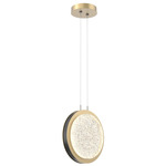 Iris Pendant - Gilded Brass / Matte Black