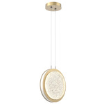 Iris Pendant - Gilded Brass / Salt White