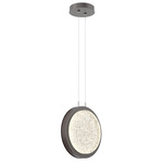 Iris Pendant - Graphite / Cocoa Leather