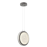 Iris Pendant - Graphite / Light Oak Wood