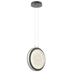 Iris Pendant - Matte Black / Light Oak Wood