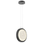 Iris Pendant - Matte Black / Dark Oak Wood