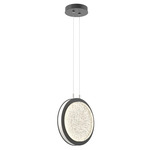 Iris Pendant - Matte Black / Salt White