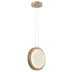 Iris Pendant - Novel Brass / Nutmeg Leather