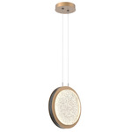 Iris Pendant - Novel Brass / Dark Oak Wood