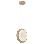 Iris Pendant - Novel Brass / Ash Wood