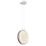 Iris Pendant - Salt White / Nutmeg Leather