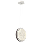 Iris Pendant - Salt White / Cocoa Leather