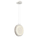 Iris Pendant - Salt White / Ash Wood