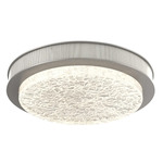 Iris Ceiling Flush / Wall Sconce - Beige Silver / Light Oak Wood
