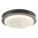Iris Ceiling Flush / Wall Sconce - Beige Silver / Dark Oak Wood