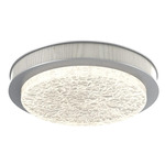 Iris Ceiling Flush / Wall Sconce - Classic Silver / Light Oak Wood