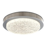 Iris Ceiling Flush / Wall Sconce - Classic Silver / Ash Wood
