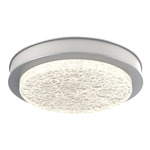 Iris Ceiling Flush / Wall Sconce - Classic Silver / Salt White