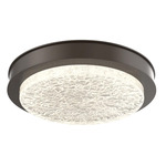 Iris Ceiling Flush / Wall Sconce - Flat Bronze / Matching Panel