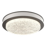 Iris Ceiling Flush / Wall Sconce - Flat Bronze / Salt White