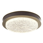 Iris Ceiling Flush / Wall Sconce - Gilded Brass / Cocoa Leather