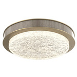 Iris Ceiling Flush / Wall Sconce - Gilded Brass / Ash Wood