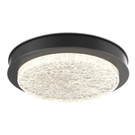 Iris Ceiling Flush / Wall Sconce - Graphite / Licorice Leather
