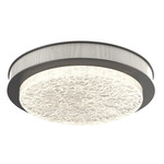 Iris Ceiling Flush / Wall Sconce - Graphite / Light Oak Wood