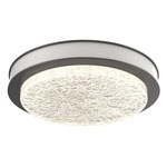 Iris Ceiling Flush / Wall Sconce - Graphite / Salt White