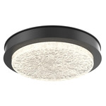 Iris Ceiling Flush / Wall Sconce - Matte Black / Matching Panel