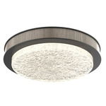 Iris Ceiling Flush / Wall Sconce - Matte Black / Ash Wood