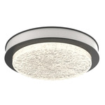 Iris Ceiling Flush / Wall Sconce - Matte Black / Salt White