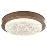 Iris Ceiling Flush / Wall Sconce - Novel Brass / Nutmeg Leather
