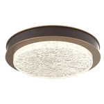 Iris Ceiling Flush / Wall Sconce - Novel Brass / Cocoa Leather