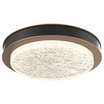 Iris Ceiling Flush / Wall Sconce - Novel Brass / Licorice Leather